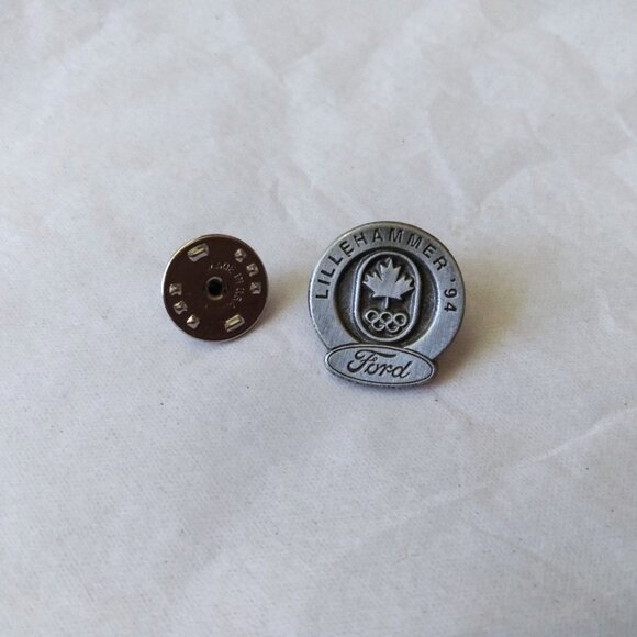 Vintage FORD Lapel Hat Pin Lillehammer 1994 Olympics Canada - Picture 1 of 5